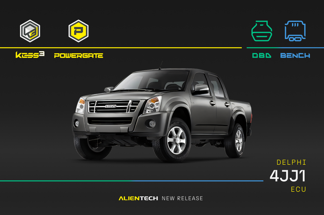 Neue OBD- und BENCH-Protokolle für Delphi 4J Steuergeräte: Isuzu und Holden.